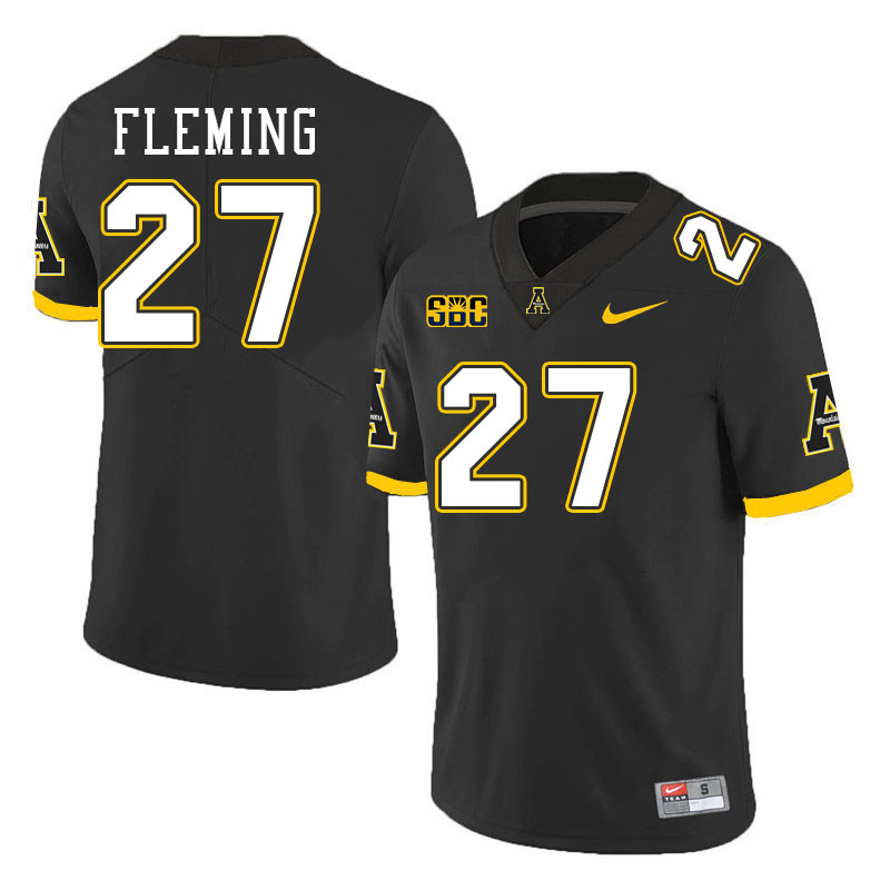 Appalachian State Mountaineers #27 Cam Fleming College Football Jerseys Stitched-Black Appalachian State Mountaineers #27 Cam Fleming College Football Jerseys Stitched-Black